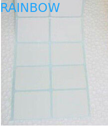 ป้ายสติกเกอร์กาวกระดาษสี่เหลี่ยมสีขาวที่ไม่ได้พิมพ์ในม้วน