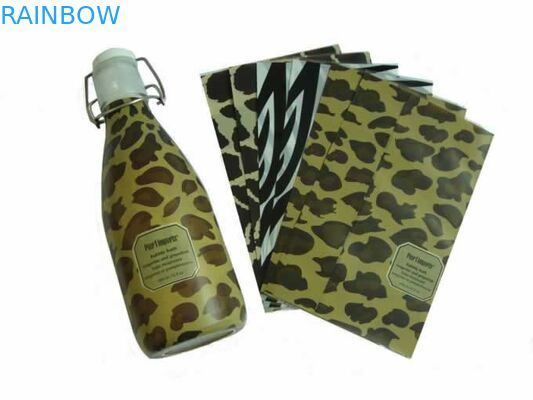 PET Brown Leopard พิมพ์ฉลากหดแขนสำหรับขวดเครื่องดื่มเด็ก