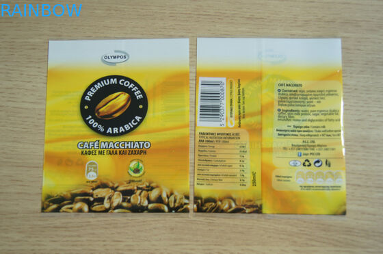 Cafe Macchiato Pet Heat Shrinking ปลอกมือสำหรับบรรจุภัณฑ์ถ้วยกาแฟ