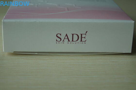 Pink Sade กล่องบรรจุภัณฑ์กระดาษการ์ดขาวสำหรับหน้ากากเครื่องสำอางโสม Collagen