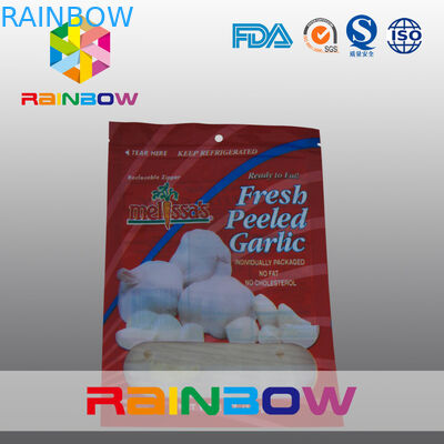 ถุงพลาสติกกระเทียมปอกเปลือกสดบรรจุภัณฑ์ / ถุงซิป Mylar