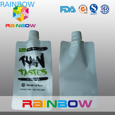 ลามิเนตไนล่อน 3 - ด้านข้างสีขาวพวยกระเป๋าบรรจุภัณฑ์โลโก้พิมพ์อัตโนมัติ