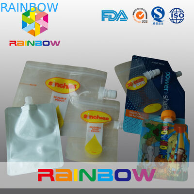 อลูมิเนียมฟอยล์ยืนขึ้นพวยกระเป๋ามีรูมือสำหรับบรรจุภัณฑ์ผงซักฟอกซักผ้า