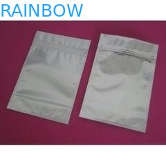 ถุงอลูมิเนียมฟอยล์พิมพ์ลาย 3 ด้านสีขาวเงิน