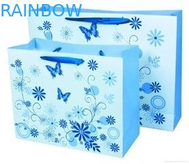 พิมพ์แบนจัดการคราฟท์กำหนดเองถุงกระดาษถุงช้อปปิ้งสาวน่ารักด้วยหัวใจ