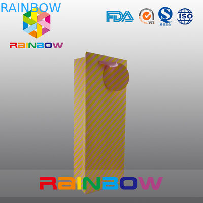 ถุงกระดาษแบบกำหนดเองย่อยสลายได้ด้วยเชือก PP สำหรับบรรจุภัณฑ์ขวดไวน์แดง