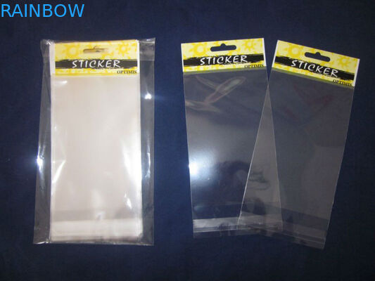 สีเหลือง OPP Head บรรจุภัณฑ์ถุงพิมพ์ / ถุงเชลโล่ OPP มีรูสำหรับไม้จิ้มฟัน