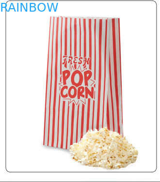 ถุงกระดาษคราฟท์สีน้ำตาลด้านล่างแบนด้านบนเปิดสำหรับขนมขบเคี้ยว