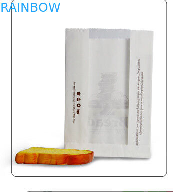 ถุงกระดาษสีขาวที่กำหนดเองสำหรับบรรจุภัณฑ์ขนมอบและขนมปังปิ้งขนมปัง, Take Away Bag