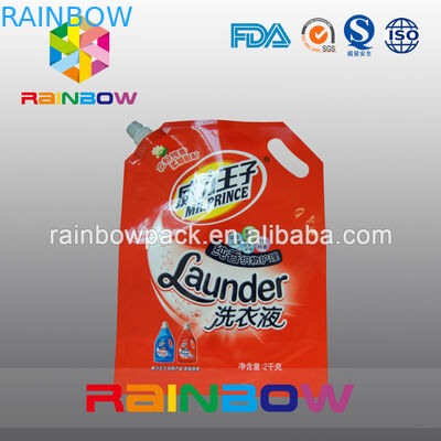 ยืนขึ้นพวยกระเป๋าบรรจุภัณฑ์ / ซักผงซักฟอก Doypack ด้วยพวย