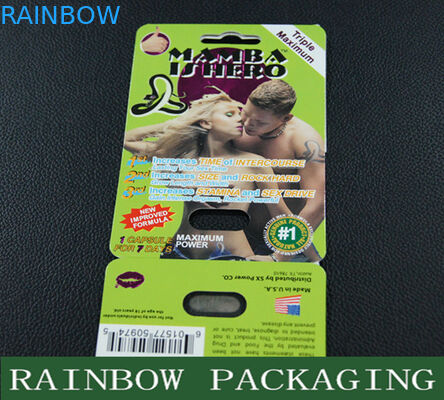 Black Mamba Sex Pills บรรจุภัณฑ์บรรจุภัณฑ์พุพองสำหรับผู้ชาย