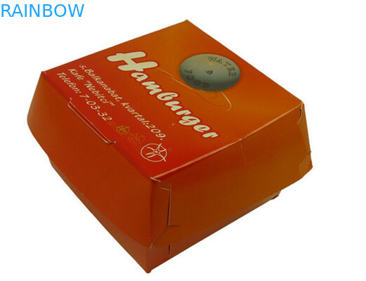 บรรจุภัณฑ์กล่องกระดาษพิมพ์แบบกำหนดเองสำหรับร้านอาหารฟาสต์ฟู้ด