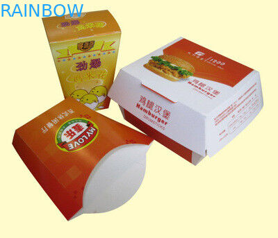 นำกล่องกระดาษออกมาสำหรับแพ็คเกจ Friench Fries / Hamburg และ Popcorn Chicken