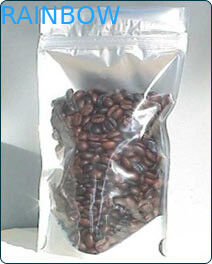 ถุงบรรจุ 100 กรัมบรรจุภัณฑ์ด้านหน้า Transprent กลับฟอยล์มีซิป