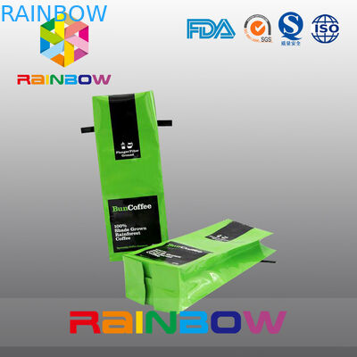 ด้านบรรจุภัณฑ์ชาเป้าเสื้อกางเกงถุงอลูมิเนียมฟอยล์, กาแฟกระป๋องสีเขียวผูกเน็คไท