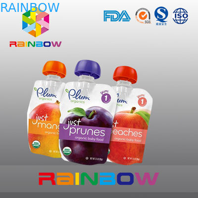 Stand Up Spout Pouch สำหรับกระเป๋าน้ำผึ้ง / เยลลี่พวยและถุงบรรจุของเหลว