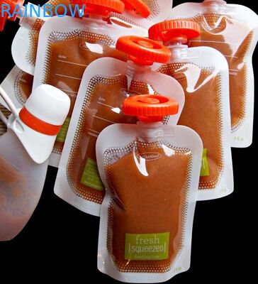 อาหารเกรดออกแบบเองยืนขึ้นกระเป๋าพร้อมพวยสำหรับอาหารเด็ก