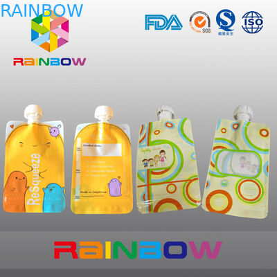 Custmized บรรจุภัณฑ์พวยกระเป๋าพิมพ์, ถุงหัวฉีดสำหรับบรรจุของเหลว