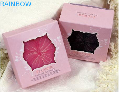 กล่องใส่ Custom Paper Pink Elegant / Hot Stamp โลโก้ Square Box พร้อมหน้าต่าง