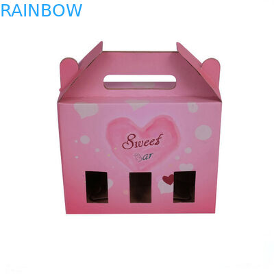 ปิดกล่องของขวัญอัตโนมัติบรรจุภัณฑ์กล่องกระดาษลูกฟูกกล่องหน้าต่าง