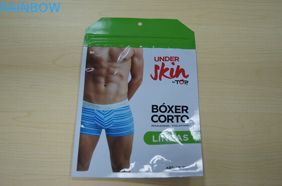 ชุดชั้นในของถุงชายถุงพลาสติก Pacakging ลูกยอมีซิป