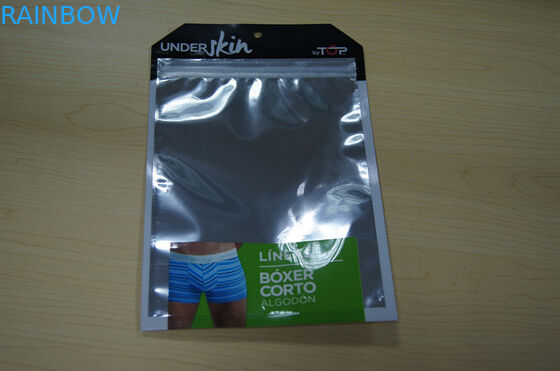 ชุดชั้นในของถุงชายถุงพลาสติก Pacakging ลูกยอมีซิป