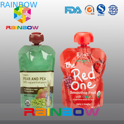 140ml 200ml Re-Sequeezed Baby Food Spout Pouch พร้อมซิปคู่