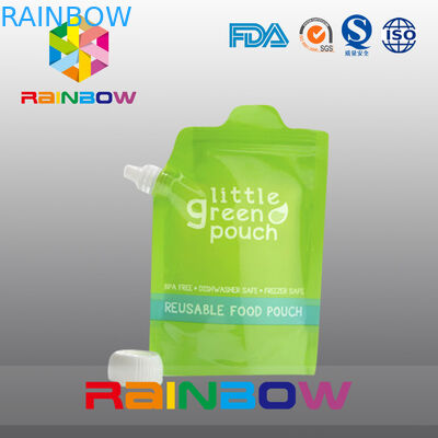 ถุงบรรจุอาหารหัดดื่มบรรจุภัณฑ์แบบมีซิปยืนอยู่ด้านบน