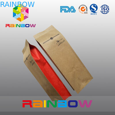 ที่กำหนดเองถุงกาแฟ / ชาบรรจุภัณฑ์รีไซเคิลกระดาษคราฟท์ถุงกระดาษเกรดอาหาร