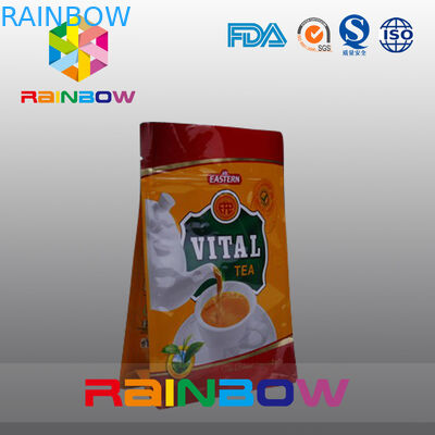 กระเป๋าพลาสติกก้นแบนพิมพ์แบบพิเศษ, ถุง Quad Block Block ล่างพร้อมหน้าต่างใส