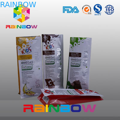 กระเป๋าพลาสติกก้นแบนพิมพ์แบบพิเศษ, ถุง Quad Block Block ล่างพร้อมหน้าต่างใส