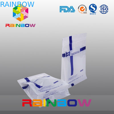 กระเป๋าพลาสติกก้นแบนพิมพ์แบบพิเศษ, ถุง Quad Block Block ล่างพร้อมหน้าต่างใส