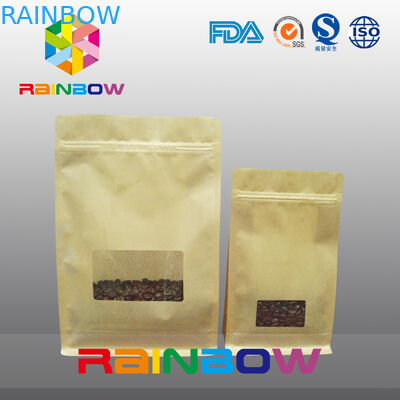 กระเป๋าเป้าเสื้อกางเกงก้นแบน, Quad Seal Block กระเป๋าก้นมีหน้าต่างที่ชัดเจนสำหรับกาแฟ