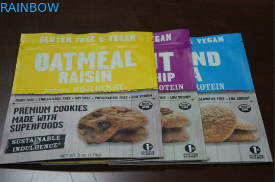 อาหารเกรดพลาสติกบรรจุภัณฑ์ขนม Doypack ด้วย Ziplock ในการออกแบบที่กำหนดเอง