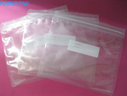 ถุงเก็บสูญญากาศซีล NY / PE แบบพื้นผิวพร้อม Ziplock สำหรับบรรจุภัณฑ์อาหาร