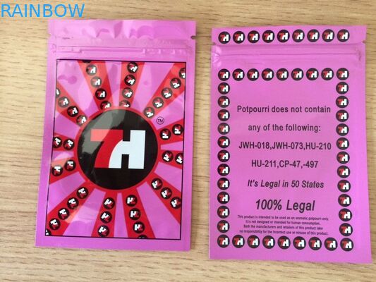 บรรจุภัณฑ์ธูปสมุนไพรอลูมิเนียมฟอยล์บุด้วยซิปและรอยฉีกขาด