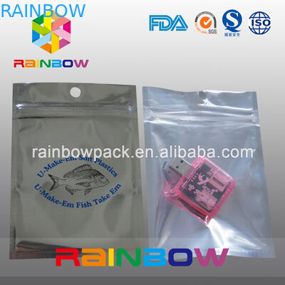 ที่กำหนดเองการพิมพ์ต่อต้าน Statics เรียงรายถุงฟอยล์ชิ้นส่วนอิเล็กทรอนิกส์ถุงบรรจุภัณฑ์