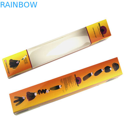 บรรจุภัณฑ์กล่องกระดาษต่อผมพร้อมหน้าต่างใสกล่องกระดาษต่อผม