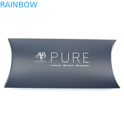 บรรจุภัณฑ์กล่องกระดาษต่อผมเคลือบเงาสีดำพร้อมพิมพ์โลโก้บริการตามสั่ง