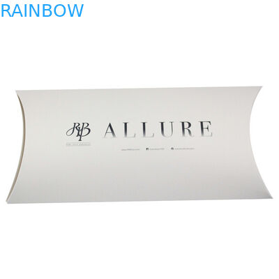 กล่องกระดาษต่อผมขาวดำมีขนาดที่กำหนดเองและโลโก้ในรูปหมอน