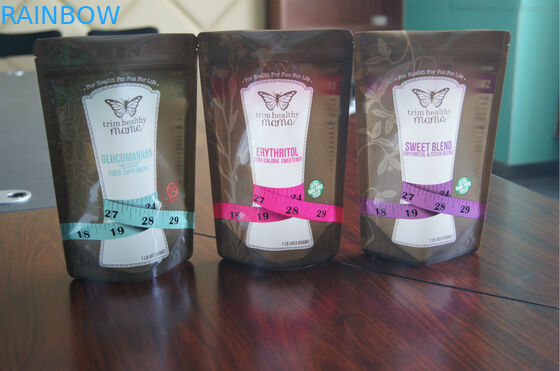 Doypack อาหารสัตว์พลาสติกออกแบบเองสำหรับบรรจุภัณฑ์อาหารด้วย Ziplock