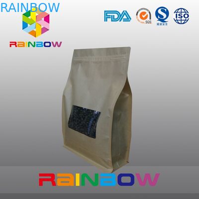 กระดาษคราฟท์ 8 ซองซีลกระเป๋ากาแฟ, กระเป๋าเป้าเสื้อกางเกงก้นบรรจุเมล็ดกาแฟคั่ว