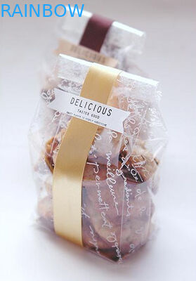 เกรดอาหารออกแบบเองถุงพลาสติกมันวาวถุงคุกกี้บรรจุภัณฑ์