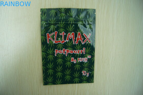 Klimax 10g สตรอเบอร์รี่ &amp; บลูเบอร์รี่บุหงาถุงธูปสมุนไพร Ziplock บรรจุภัณฑ์