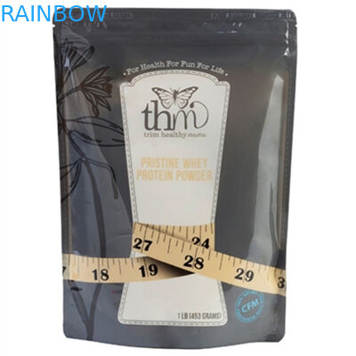 บรรจุภัณฑ์ถุงพลาสติก 1 ปอนด์สำหรับถุงบรรจุผงโปรตีนเวย์มีซิป
