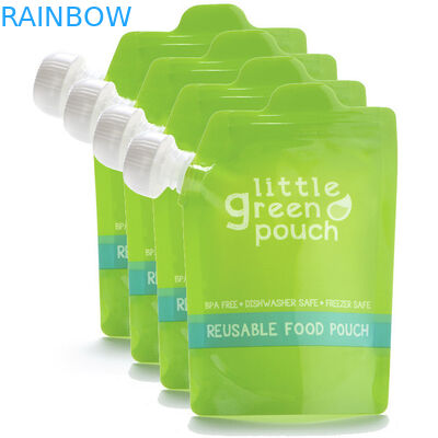 ถุงใส่อาหารหัดดื่มแบบใสพิมพ์ลายเป้าด้านล่างและพวยมุม