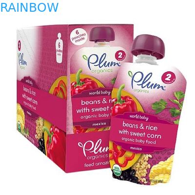 ตนเองยืนถุงพลาสติกบรรจุภัณฑ์พวยถุงโยเกิร์ตบรรจุภัณฑ์ถุงอาหารเด็ก
