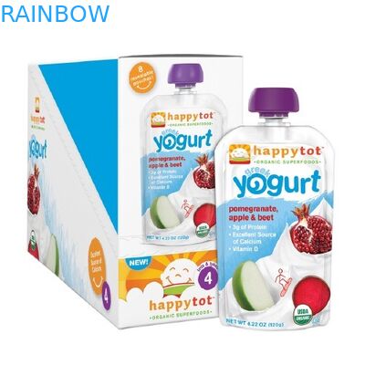 ตนเองยืนถุงพลาสติกบรรจุภัณฑ์พวยถุงโยเกิร์ตบรรจุภัณฑ์ถุงอาหารเด็ก