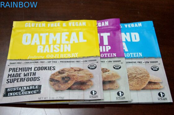 สดใสบรรจุฟอยล์บรรจุถุงขนมขบเคี้ยว / Doypack Mylar ซิปถุงคุกกี้