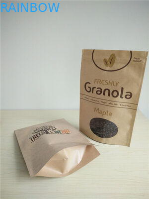 ถุงกระดาษที่กำหนดเองซิปด้านบนมีหน้าต่างรูปไข่สำหรับบรรจุภัณฑ์เมล็ด Quinoa